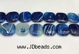 CAA4778 15.5 inches 25*25mm square banded agate beads wholesale