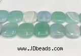 CAA4785 15.5 inches 30*30mm square banded agate beads wholesale