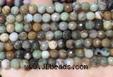 CAA4860 15.5 inches 6mm faceted round ocean agate beads