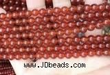 CAA4947 15.5 inches 6mm round red agate beads wholesale