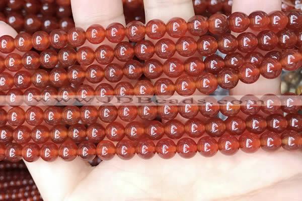 CAA4947 15.5 inches 6mm round red agate beads wholesale