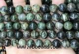 CAA4968 15.5 inches 12mm round green dendritic agate beads