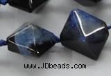 CAA499 15.5 inches 20*20mm pyramid agate druzy geode beads