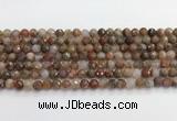 CAA5010 15.5 inches 6mm faceted round flower agate beads