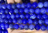 CAA5032 15.5 inches 10mm round blue dragon veins agate beads