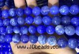 CAA5033 15.5 inches 12mm round blue dragon veins agate beads