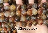 CAA5051 15.5 inches 14mm round dragon veins agate beads wholesale