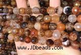 CAA5064 15.5 inches 10mm faceted round dragon veins agate beads