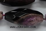 CAA508 15.5 inches 22*50mm faceted rice agate druzy geode beads