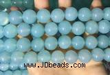 CAA5095 15.5 inches 14mm round sea blue agate beads wholesale