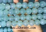 CAA5096 15.5 inches 16mm round sea blue agate beads wholesale