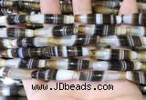 CAA5116 15.5 inches 8*33mm rice striped agate beads wholesale