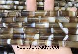 CAA5126 15.5 inches 8*20mm tube striped agate beads wholesale