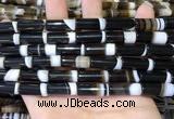 CAA5128 15.5 inches 8*20mm tube striped agate gemstone beads