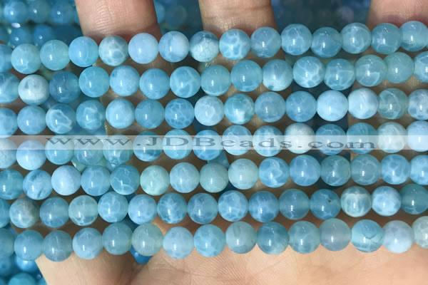 CAA5141 15.5 inches 6mm round dragon veins agate beads wholesale