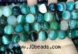 CAA5245 15.5 inches 14mm faceted round banded agate beads