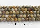 CAA5292 15.5 inches 8mm faceted round crazy lace agate beads wholesale