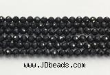 CAA5338 15.5 inches 8mm faceted round black onyx beads wholesale