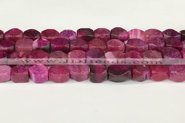 CAA5375 15.5 inches 10*12mm - 11*16mm faceted nuggets agate beads