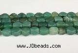 CAA5376 15.5 inches 10*12mm - 11*16mm faceted nuggets agate beads