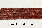 CAA5389 15.5 inches 6*7mm - 8*8mm nuggets agate gemstone beads