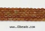 CAA5457 15.5 inches 8*12mm faceted rice agate beads