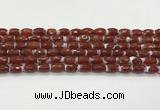 CAA5460 15.5 inches 8*12mm faceted rice agate beads