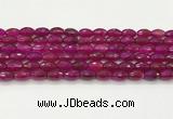 CAA5463 15.5 inches 8*12mm faceted rice agate beads