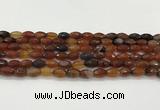 CAA5470 15.5 inches 8*12mm faceted rice agate beads