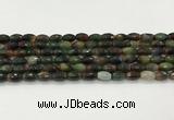 CAA5473 15.5 inches 8*12mm faceted rice agate beads