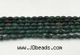 CAA5475 15.5 inches 8*12mm faceted rice agate beads