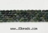 CAA5479 15.5 inches 8*12mm faceted rice agate beads