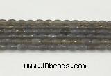 CAA5482 15.5 inches 8*12mm faceted rice agate beads