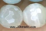 CAA5557 15 inches 12mm faceted round AB-color banded agate beads