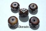 CAA5720 11*20mm rondelle tibetan agate dzi beads wholesale