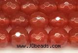 CAA5740 15 inches 6mm faceted round red agate beads