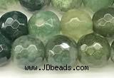 CAA5745 15 inches 6mm faceted round moss agate beads