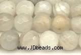 CAA5765 15 inches 6mm faceted round white crazy lace agate beads