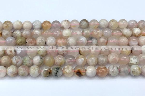 CAA5901 15 inches 8mm round sakura agate gemstone beads