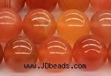 CAA5925 15 inches 8mm round red botswana agate beads