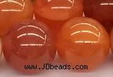 CAA5928 15 inches 14mm round red botswana agate beads