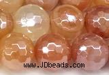 CAA5971 15 inches 10mm faceted round AB-color line agate beads