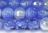 CAA6005 15 inches 6mm faceted round AB-color line agate beads