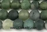 CAA6070 15 inches 4mm round matte moss agate beads