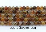 CAA6112 15.5 inches 8mm round dragon vein agate gemstone beads