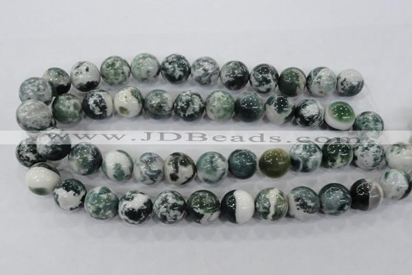 CAA705 15.5 inches 16mm round tree agate gemstone beads wholesale