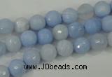 CAA736 15.5 inches 8mm faceted round blue lace agate beads wholesale