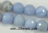 CAA740 15.5 inches 16mm faceted round blue lace agate beads wholesale