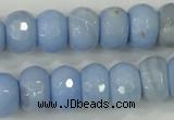 CAA742 15.5 inches 10*14mm faceted rondelle blue lace agate beads