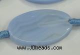 CAA744 15.5 inches 25*40mm oval blue lace agate beads wholesale